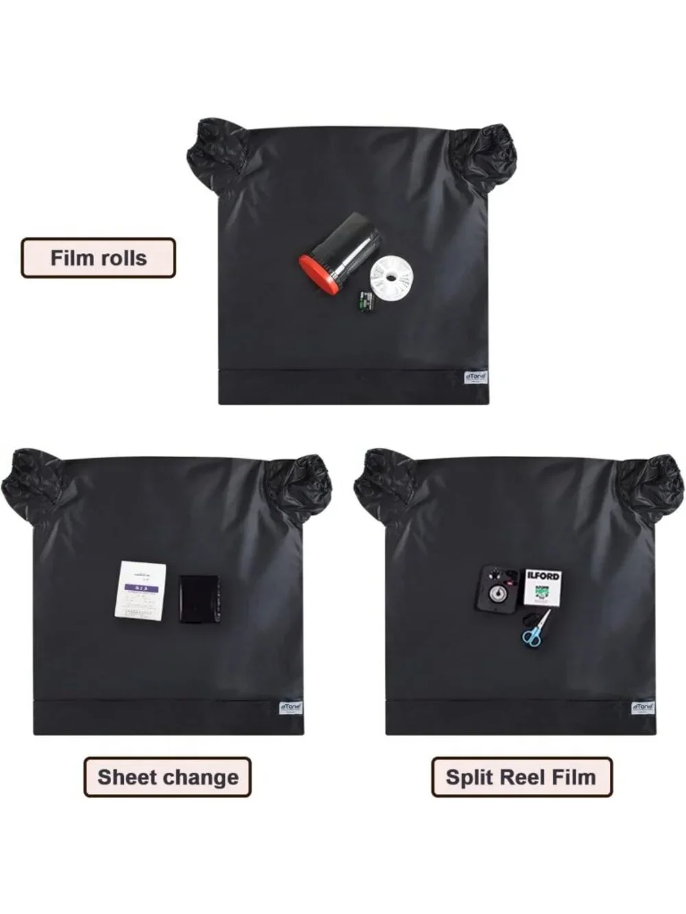 Double Layer Film Changing Bag for Photography - 22x22.8'' Darkroom Accessory